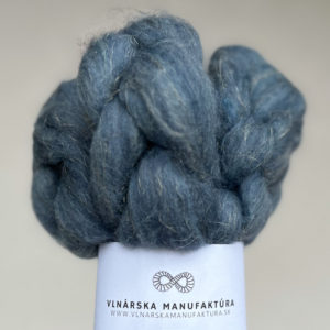 Česanec meríno, viskoza, ľan-modrý