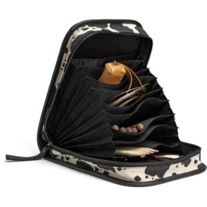 Puzdro na fixné ihlice Voss canvas Cow print Muud – Obrázok 6