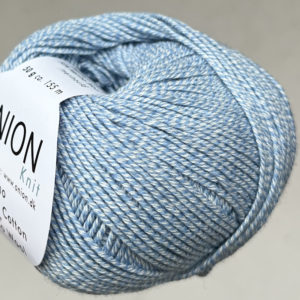 535 Blåmeleret Fino Organic cotton+merino